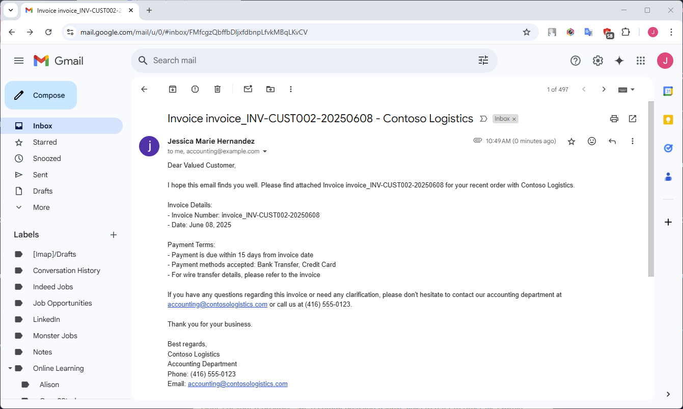 Automated Invoice Generator